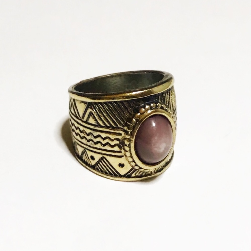 VINTAGE | Golden Ring Purple Gem | 0077